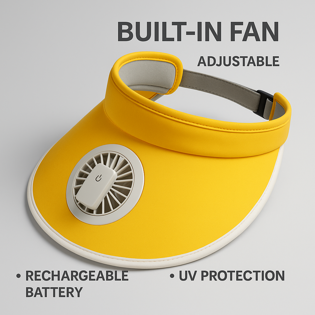Mini Sun Fan Hat – Stay Cool, Stylish Anywhere! - For Men & Women - All ages