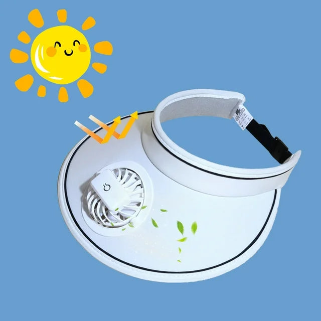 Mini Sun Fan Hat – Stay Cool, Stylish Anywhere! - For Men & Women - All ages