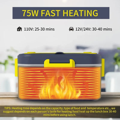 Portable Electric Stainless Steel Lunch Box Food Heater