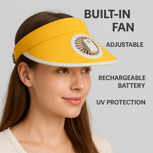 Mini Sun Fan Hat – Stay Cool, Stylish Anywhere! - For Men & Women - All ages
